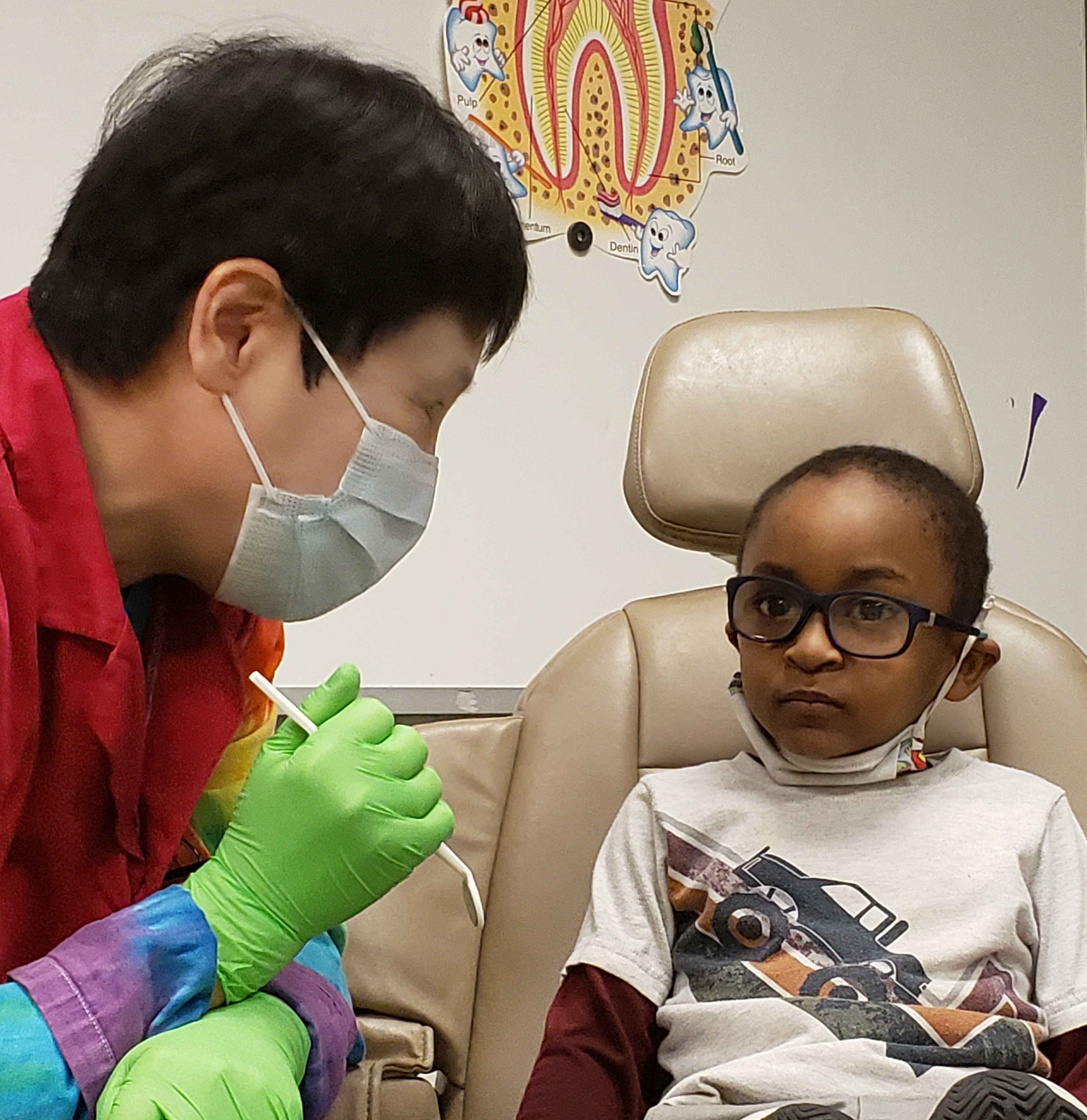 Dentist and child
